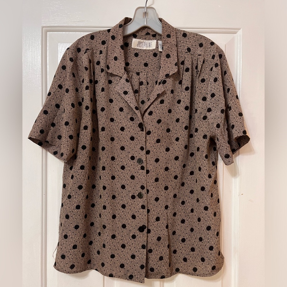 Josephine button down shirt with poco dots